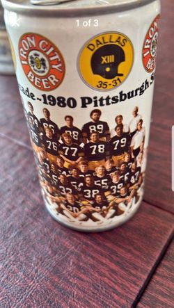 🔥Iron city beer can 1980 STEELERS COLLECTABLE