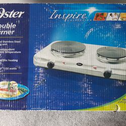 Oster Inspire Double Burner Stainless Steel Hot Plate | Used - $25 | Make Offer