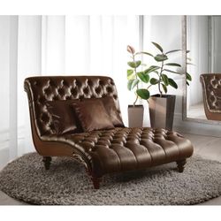 Genuine Leather Ottoman/Chair