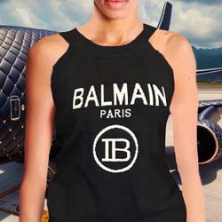 Nwt, Authentic Balmain Knit Detail Tank