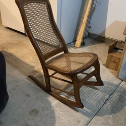 Mid Century Cane Back Rocker