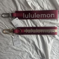 Lululemon Never Lost Keychain Set Red And Red/gold Brand New NWT
