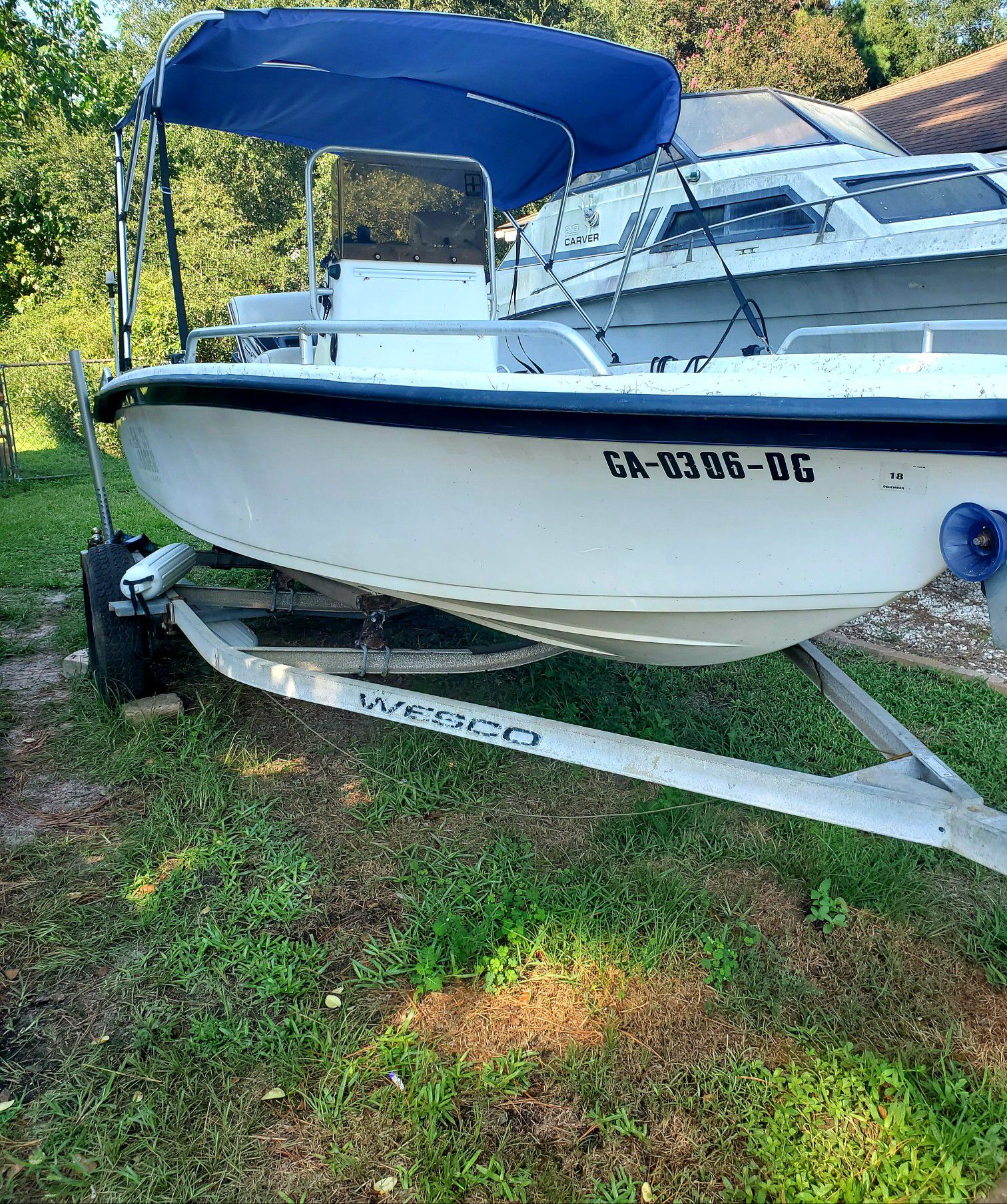 sea chaser by Carolina skiff 17ft . with hydraulic steering