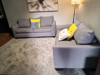 Gray Couch And Loveseat! Free Delivery!