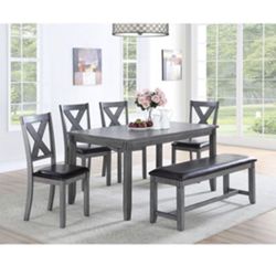 Beautiful Four chair and Bench Dining Set