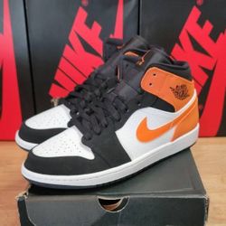 Air Jordan 1 Mid 'Shattered Backboard Orange & Black