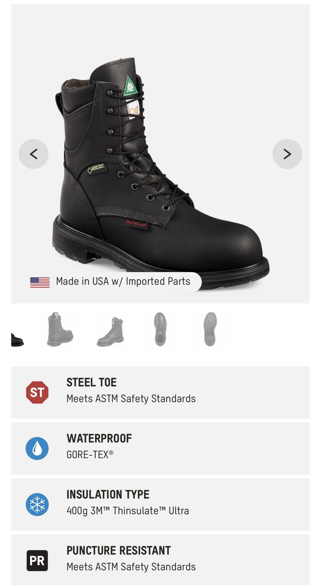 Red Wing Steel Toe Boots