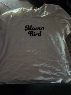 Mama Bird Graphic T-Shirt White