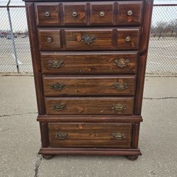 Vintage 6 Drawer Chest Dresser By Bassett Furniture Industries 