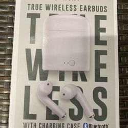 MVT True Wireless (Bluetooth) Stereo Earbuds w/ Charging Case - Mint In Package