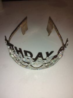 Birthday Tiara Crown with Glitter