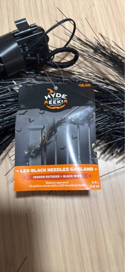Hyde & EEK LED Black Needles Garland 6ft