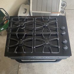 30” (Gas) Countertop Glass Cooktop And Electric Oven Set 