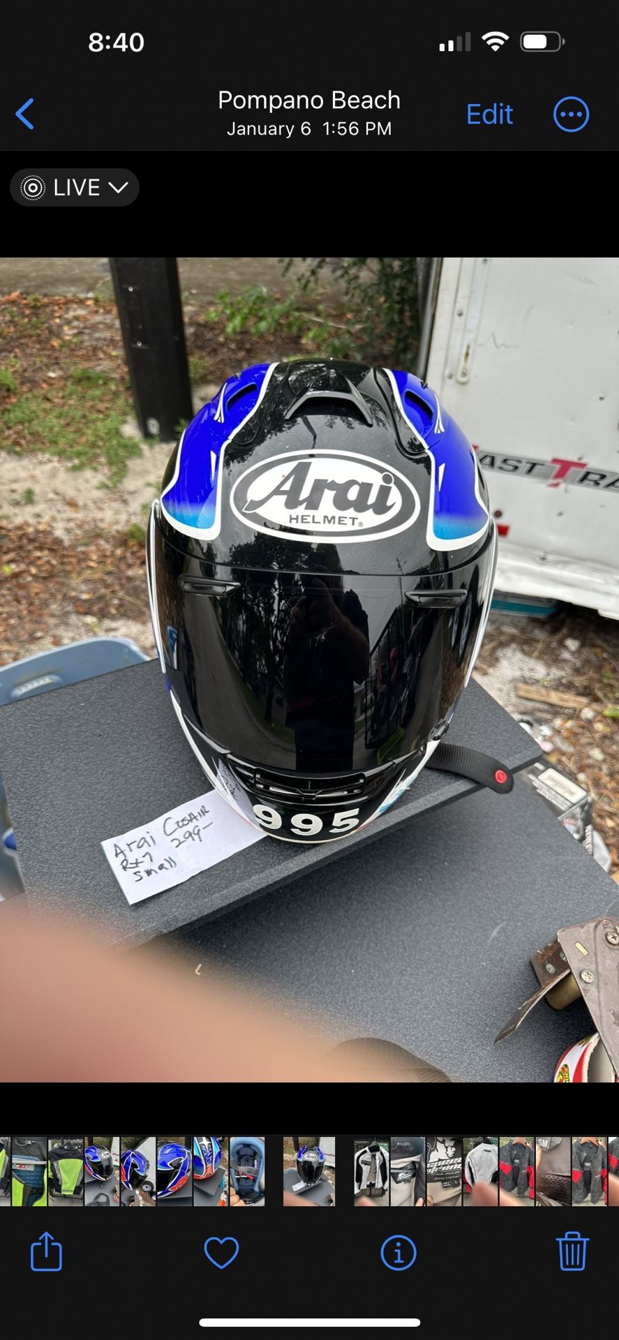 Arai helmet, new motorcycle helmet Retail list is 599.