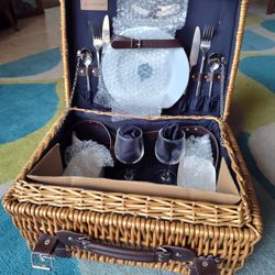 One Of A Kind U.S. Naval Academy Picnic Time Champion Wicker Picnic Basket