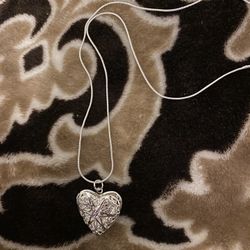 925 Sterling Silver Photo Frame Pendant Necklace 