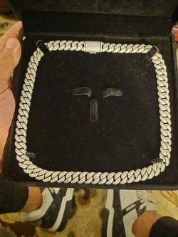 12mm moisannite cuban chain 22inch