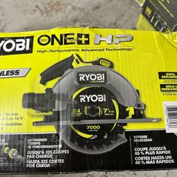 Ryobi Circular Saw Hp Brushless New Tool Only 