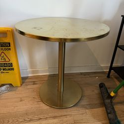 Gold/Bronze Round Cade/Breakfast Table