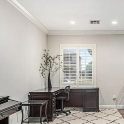 L-Shaped Executive Desk with Rolling Chair