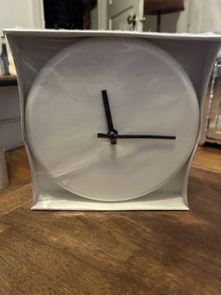 Vintage 90s IKEA clock PARANT minimal contemporary black and white design new old stock made Denmark