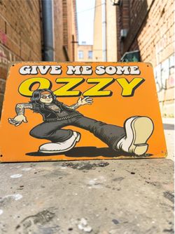 Ozzy Metal Sign