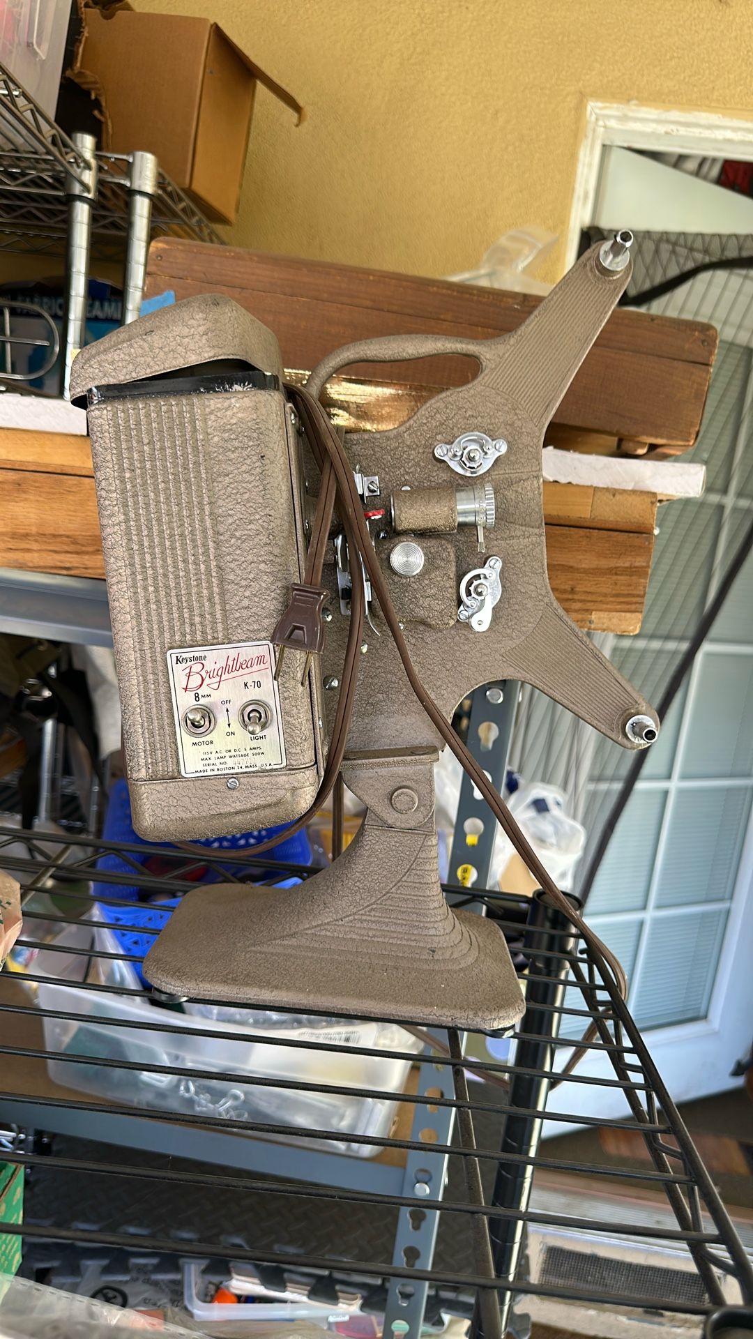 Old All Metal Keystone Movie Projector 8Mm Works Good