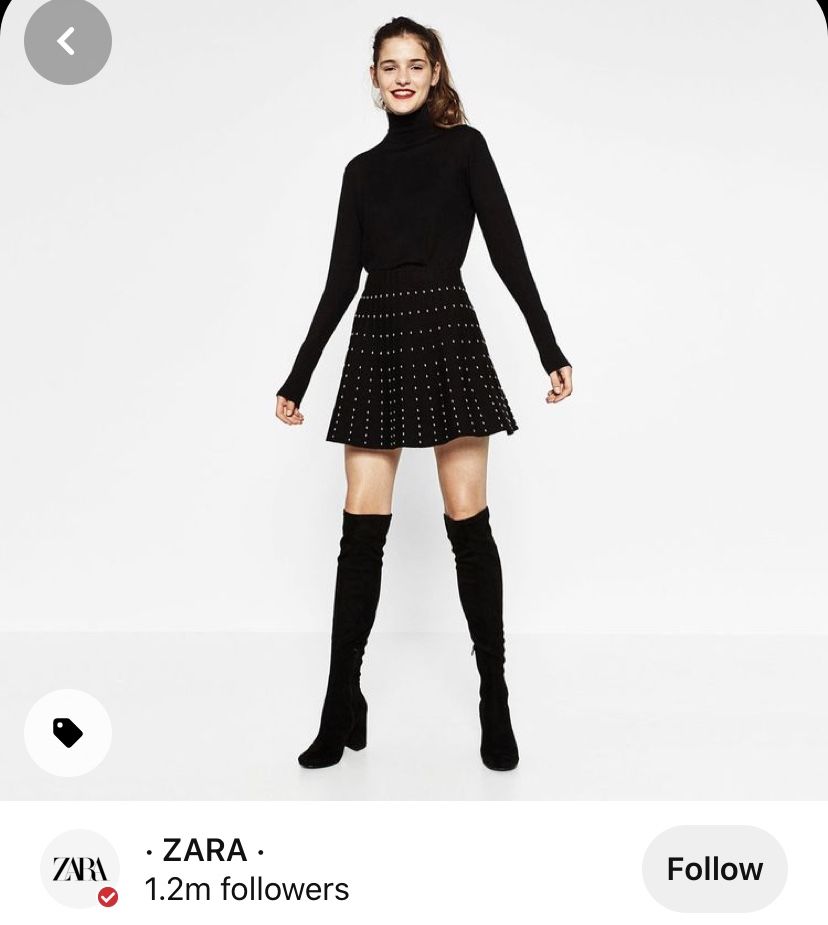 BootsHigh Knee Suede - ZARA