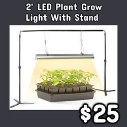 NEW 2' LED Plant Grow Light With Stand: Njft 