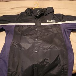 Fed Ex Winter Coat With Hood