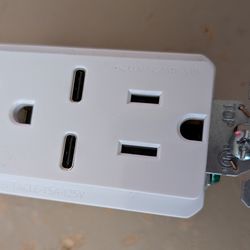 15A double USB-C receptacle