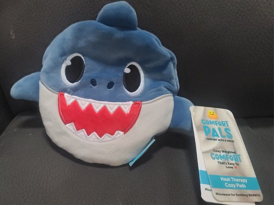 Comfort Pals Weighted Shark Plush Microwavable Heat Therapy Pad – Soothing Anxiety Relief Toy