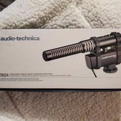 Audio-Technica AT8024 Stereo/Mono Camera-Mount Condenser Microphone