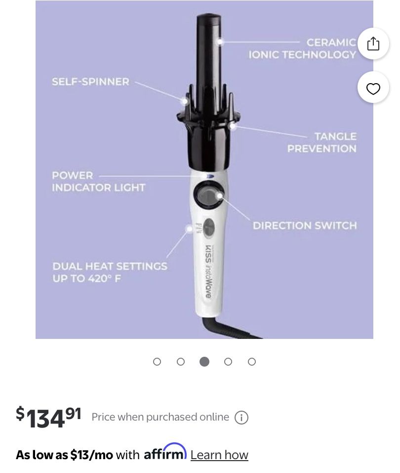 KISS Instawave Curling Machine $45
