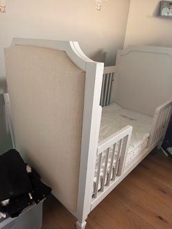 Convertible baby/ toddler Crib And Cloud Mattress- “Newport Cottages Brand, Beverly Style”