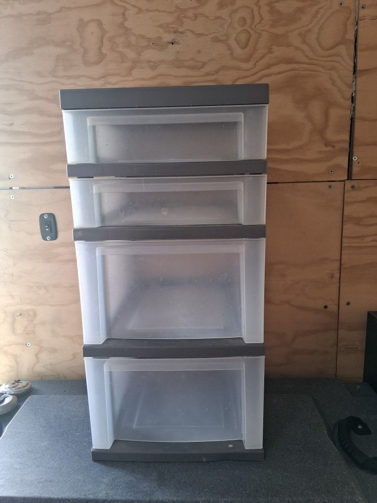 Four Teried Clear Drawer Orginizers