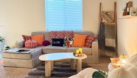 Sectional Sofa with Pull-Out Bed & Mattress