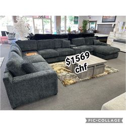 Modern living room sectional sofa // Christmas Sale 