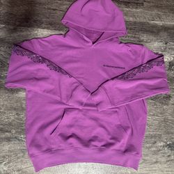 purple chrome heart hoodie