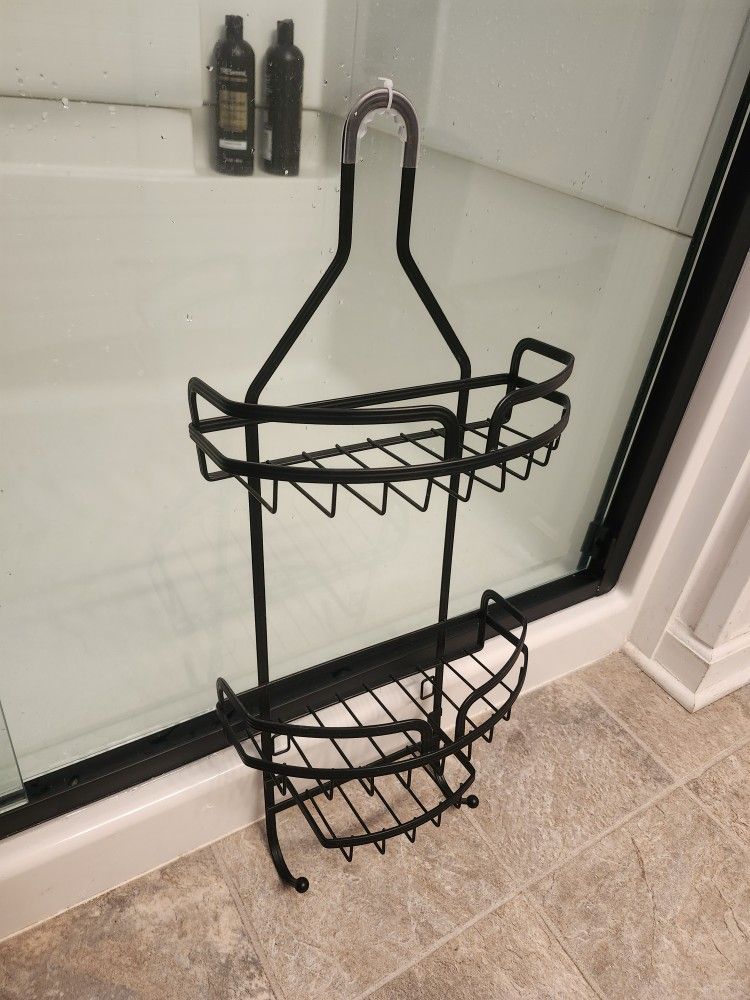 Black Rust-proof Hanging Shower Caddy