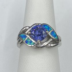 925 Tanzanite & Opal Ring 