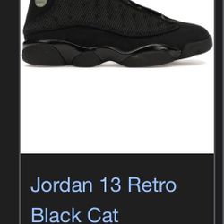 Jordan Retro 13 Black Cat