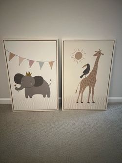 Safari Animal Canvas Wall Art
