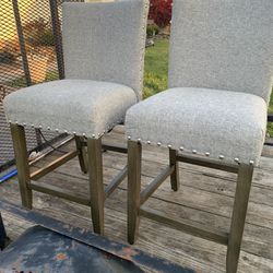 Two High Counter Chairs 