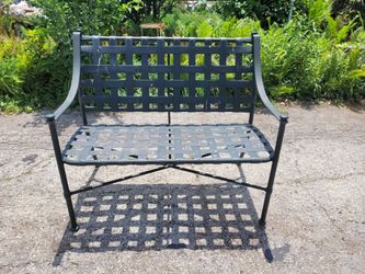 Cast aluminum garden bench