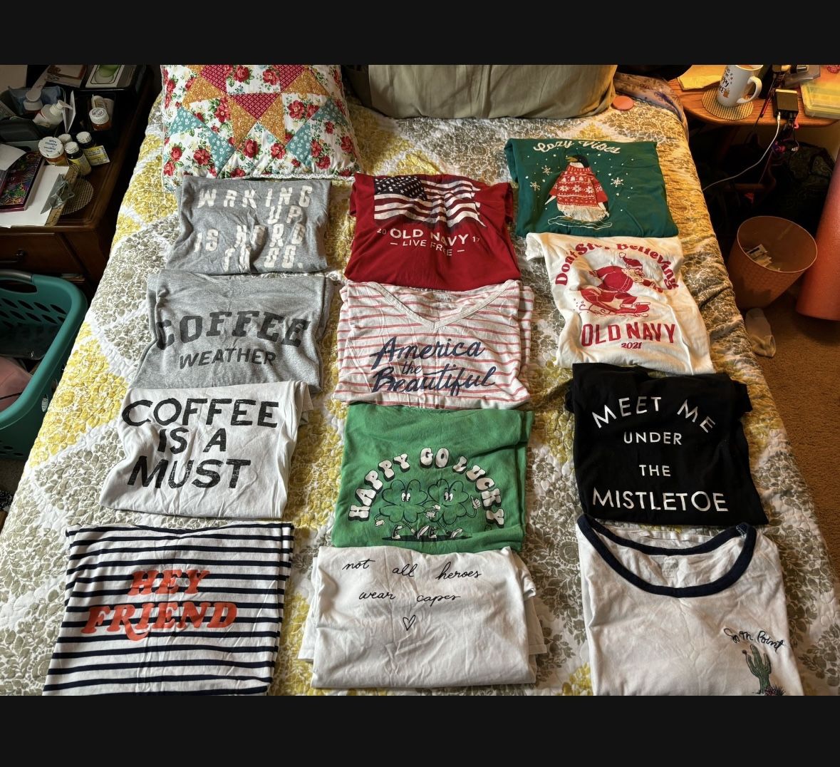 Old Navy; Set Of 12 Assorted Short Sleeves T-shirt’s 3XL