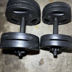 Vivitar Adjustable 35 LB Weight Training Dumbbell Set Fitness