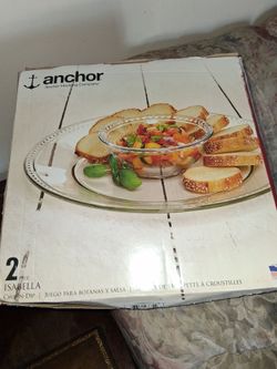 Anchor Hocking Isabella 2-Piece Chip and Dip Set