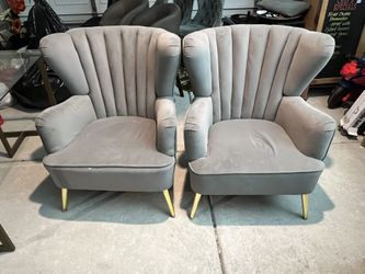 Modern Wingback Accent Chair (2)