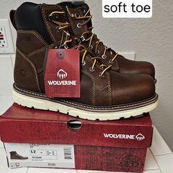 Wolverine Soft Toe Work Boots Size 12